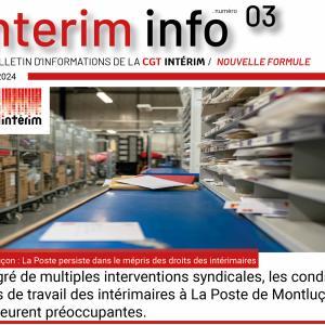 Intérim Infos n°3, le bulletin d'informations de la CGT Intérim est paru.