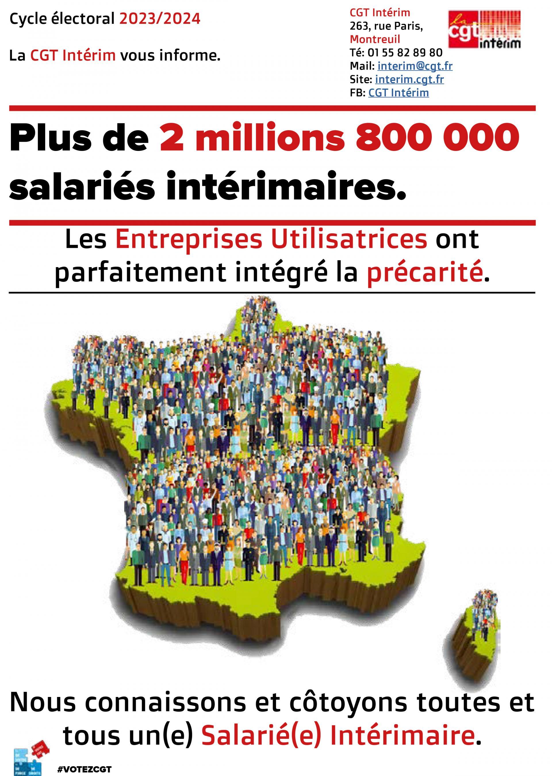 2023/2024, années électorales dans les Entreprises du Travail Temporaire. Pourquoi il faut s'inscrire sur les listes, voter et/ou faire voter CGT.