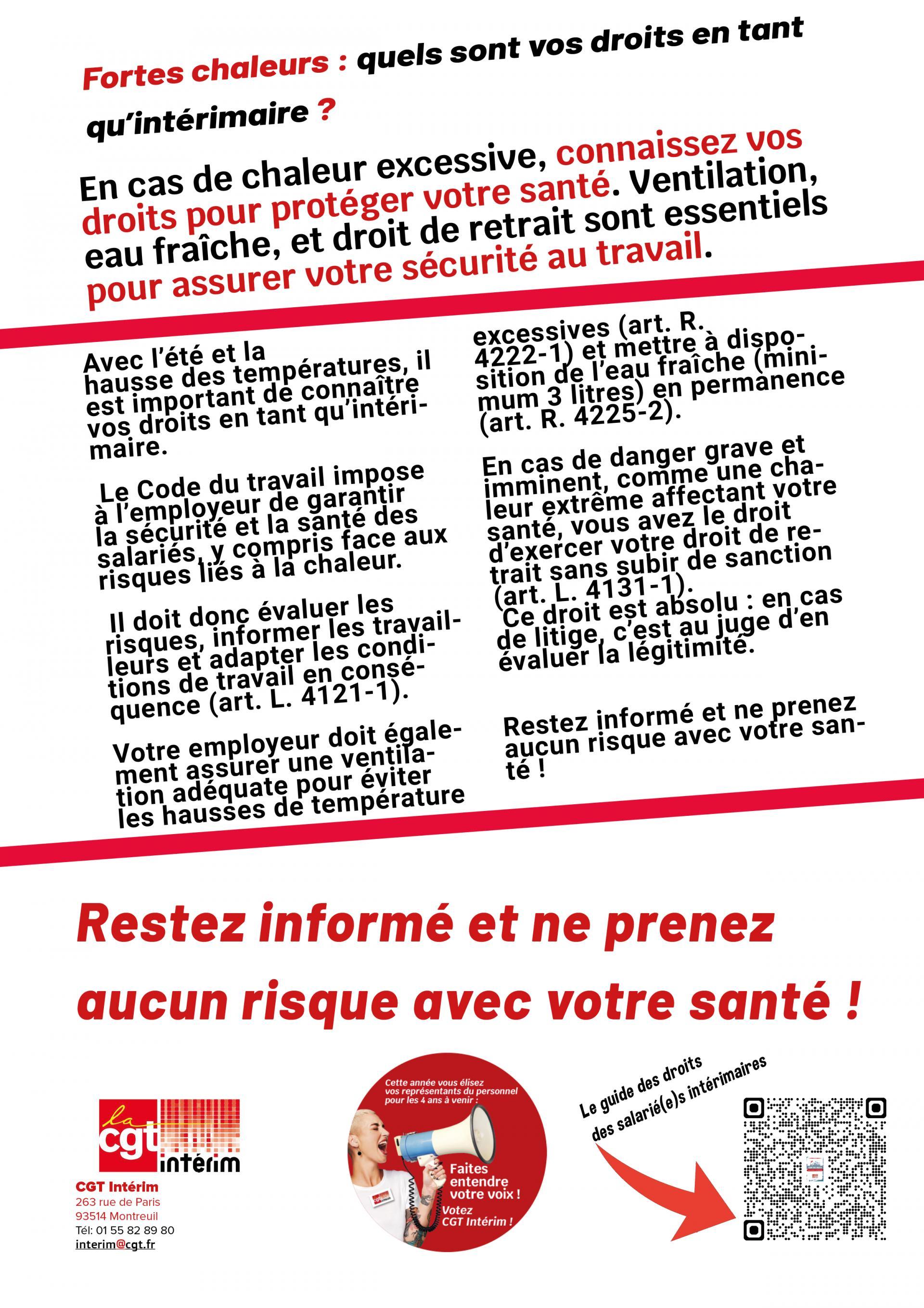 Fortes chaleurs : quels sont vos droits en tant qu’intérimaire ?